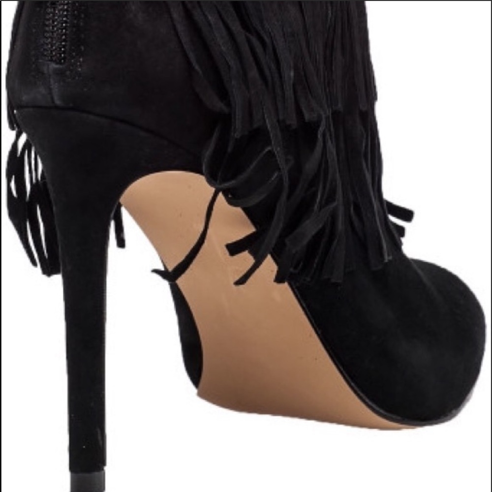 Steve Madden Suede Fringe Booties - Picture 2 of 4